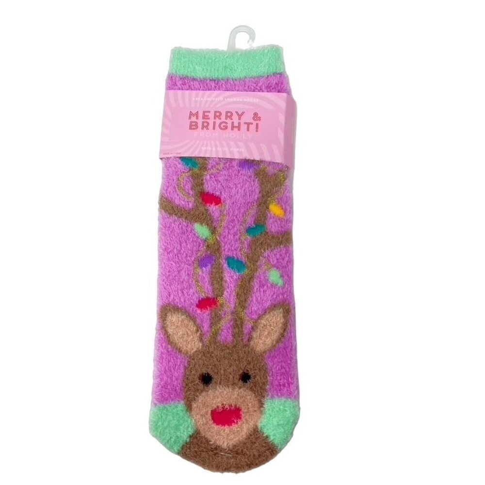 Bath & Body Works Winter Holiday Shea-Infused Lounge Socks OS  B34 - Picture 2 of 13